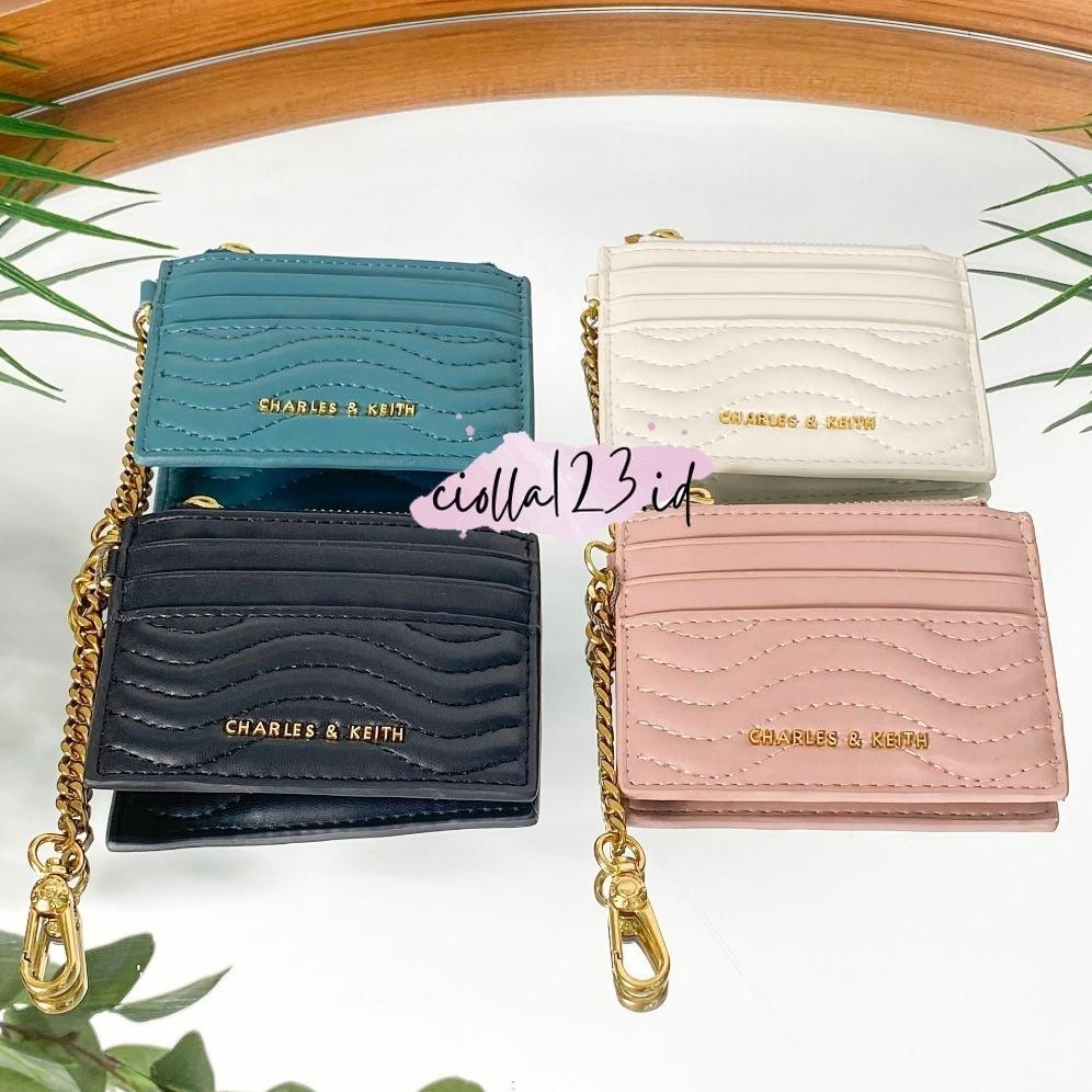กระเป๋าสตางค์ผู้หญิง CARD CK CARD HOLDER TRIM - CARD Wallet CK024