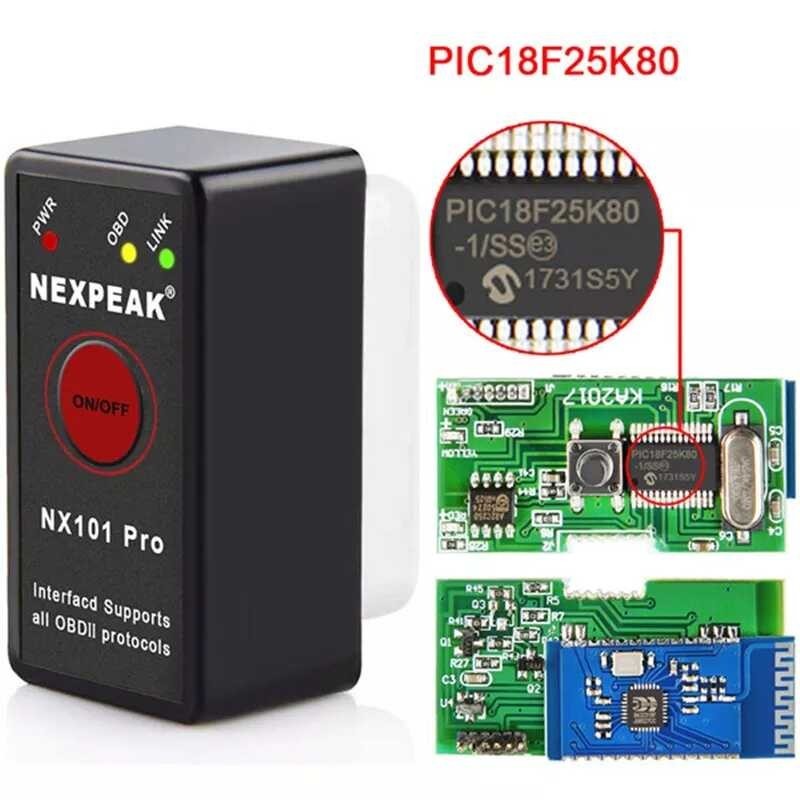 Nexpeak Nx101 Pro สำหรับ MG EP ES ZS EV , Ora Good Cat ELM 327 Mini V1.5 Obd2 Microchip Pic18