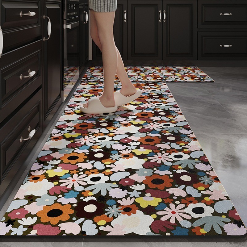 or Absorbent Non-slip Mat, Long Kitchen Rug, Home Decoration, Water-Absorbent Area Rugs, Diatom Mud