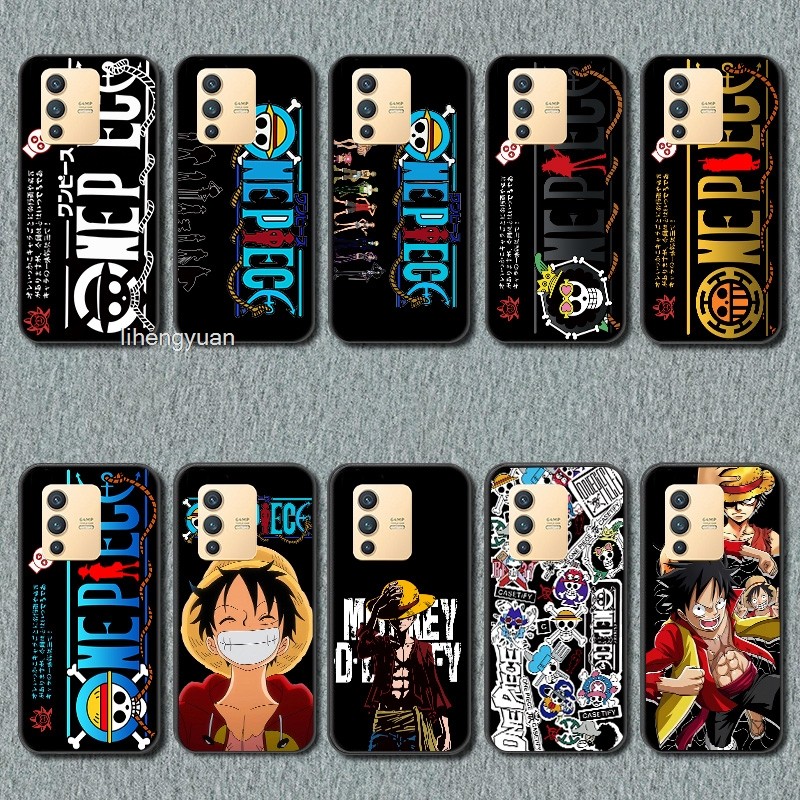 One Piece Vivo V23 S12 5G V2130 V2303 กรณีสีดําซิลิโคนอ่อนนุ่มอะนิเมะแนวโน้มการออกแบบใหม่ยอดนิยมที่ช