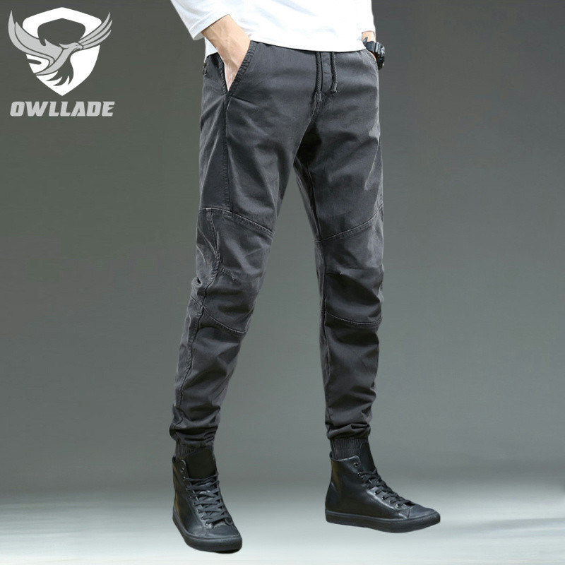 Eaglade Tactical Cargo Jogger Pants Loose for Men 6623 สี Grey B02