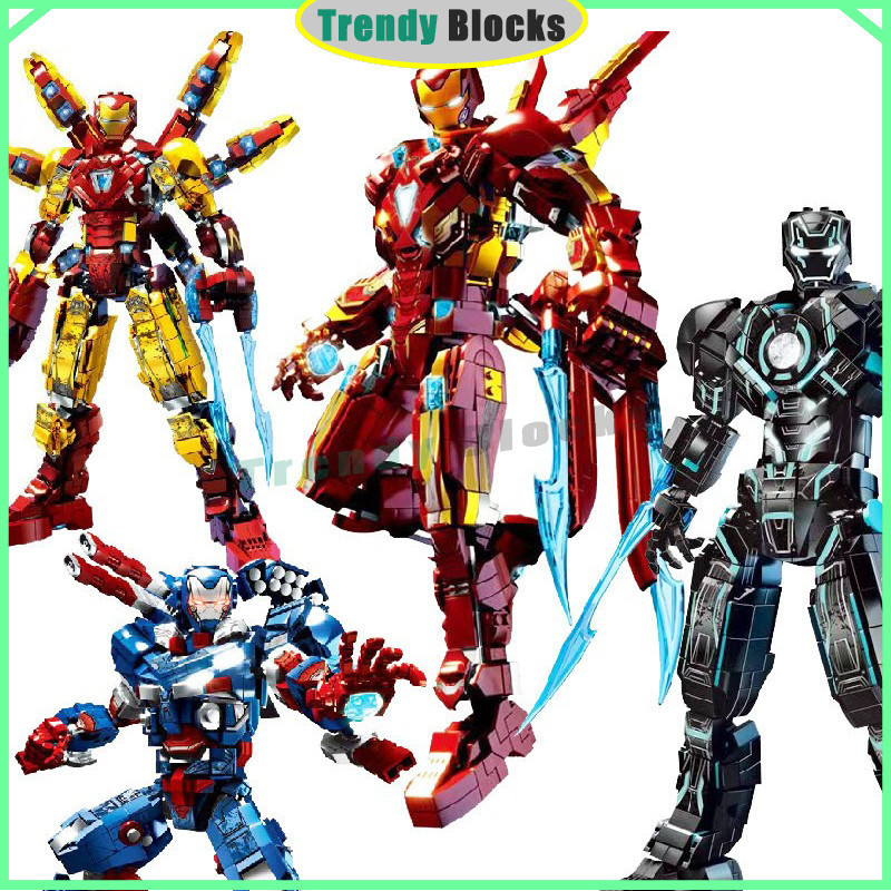 Marvel Iron Man series MK85 MK4 Iron Man MK50/Iron Patriot building block assembly เครื่องประดับเด็