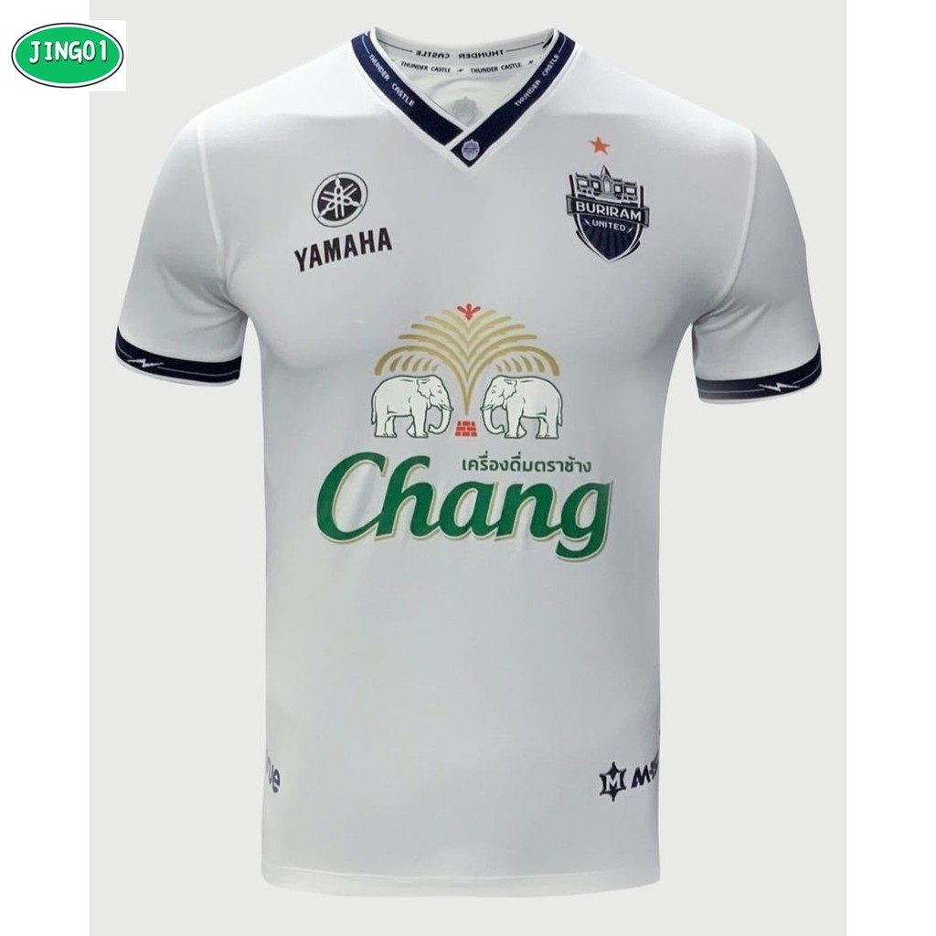 ((J02)  เสื้อแข่งฟุตบอลทีมบุรีรัมย์ ยูไนเต็ด ประเทศไทย ห่างออกไป สีขาว - 2011 เวอร์ชั่นย้อนยุคนักเตะ