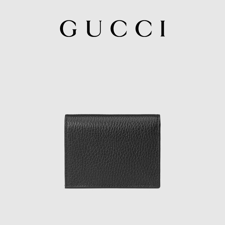 ของแท้ 100% GUCCI GG Marmont series ซองใส่บัตร กระเป๋าสตางค์ คลิปสั้น กระเป๋าสตางค์ผู้ชาย 45612617W