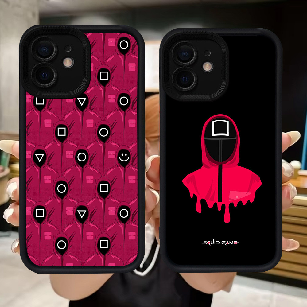 Q47 ปลาหมึกเกมปลอกอ่อนสําหรับ iPhone XS X 12 XR 11 Mini 15 Pro Max