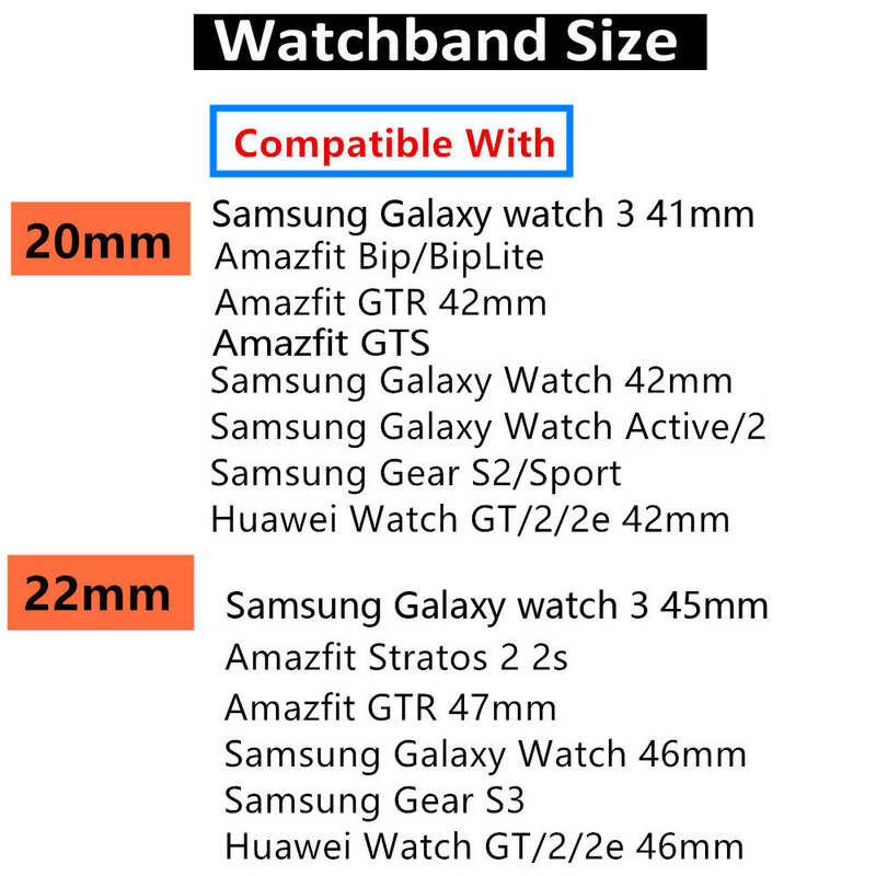 Leather 20/22Mm Strap For Galaxy Watch 3 41 45Mm Galaxy Watch 42Mm 46Mm Watch 4 5 6 40Mm 44Mm Class