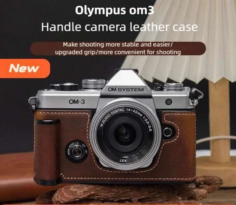 สําหรับกระเป๋ากล้อง Olympus OM-3 พร้อมเคสป้องกันหนังแท้ แผ่นฐานสําหรับหัวใจของอุปกรณ์เสริม OM3