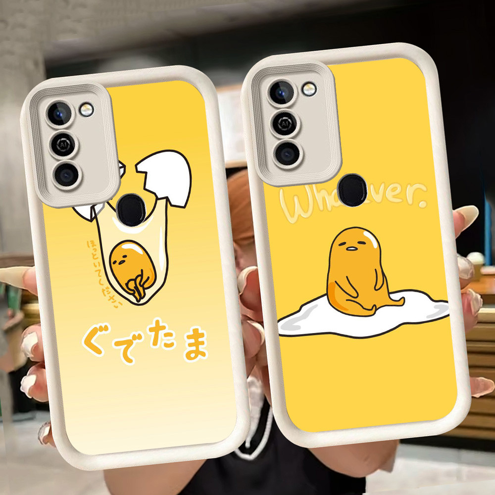 ปลอกอ่อนสําหรับ Infinix HOT Smart Ram3 5 11 10 12 Ram2 6 8 Play Plus White Q55 Lazy Egg