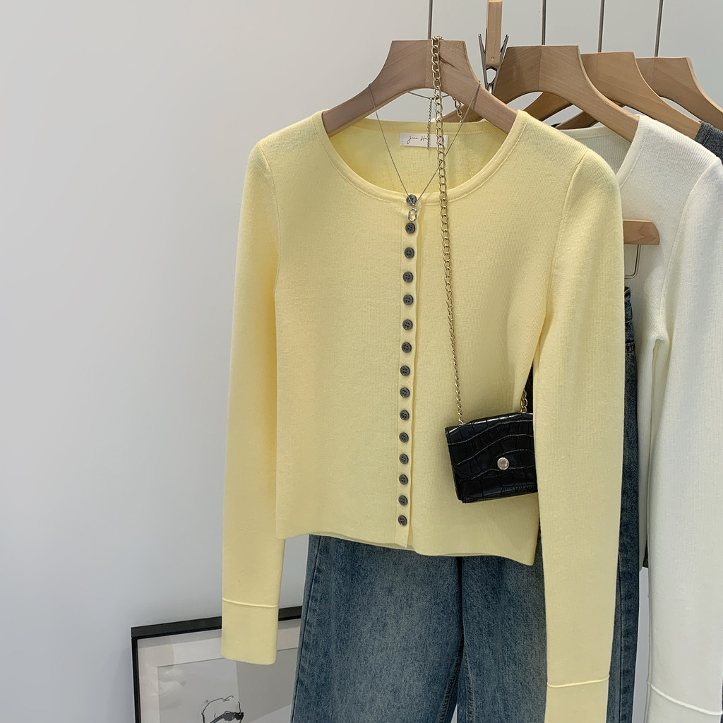 91911 คอกลม Single-Breasted Slim-Fit แขนยาว