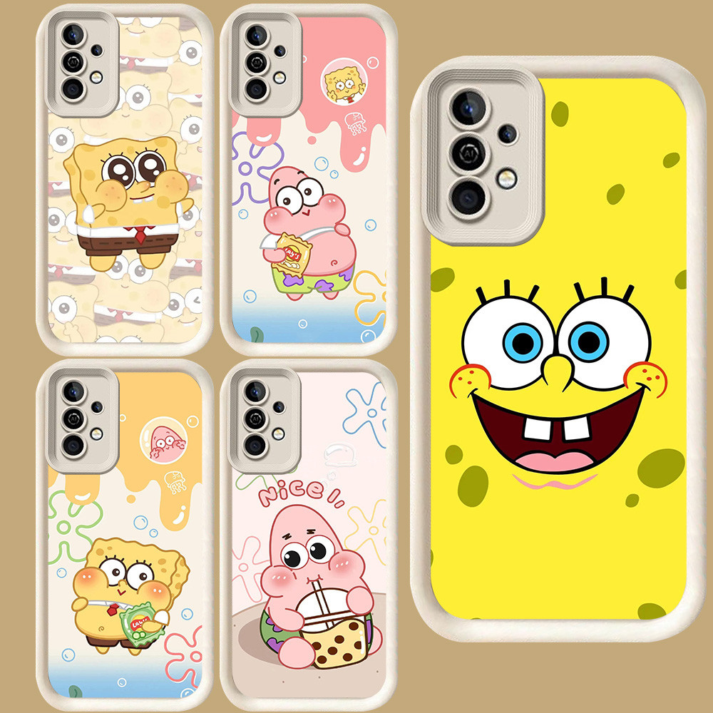 R76 SpongeBob สําหรับ Samsung A15 A56 A05S A14 A16 A35 A55 A25 A24 A34 A54 A36 A04s S25 Ultra 5G สีข