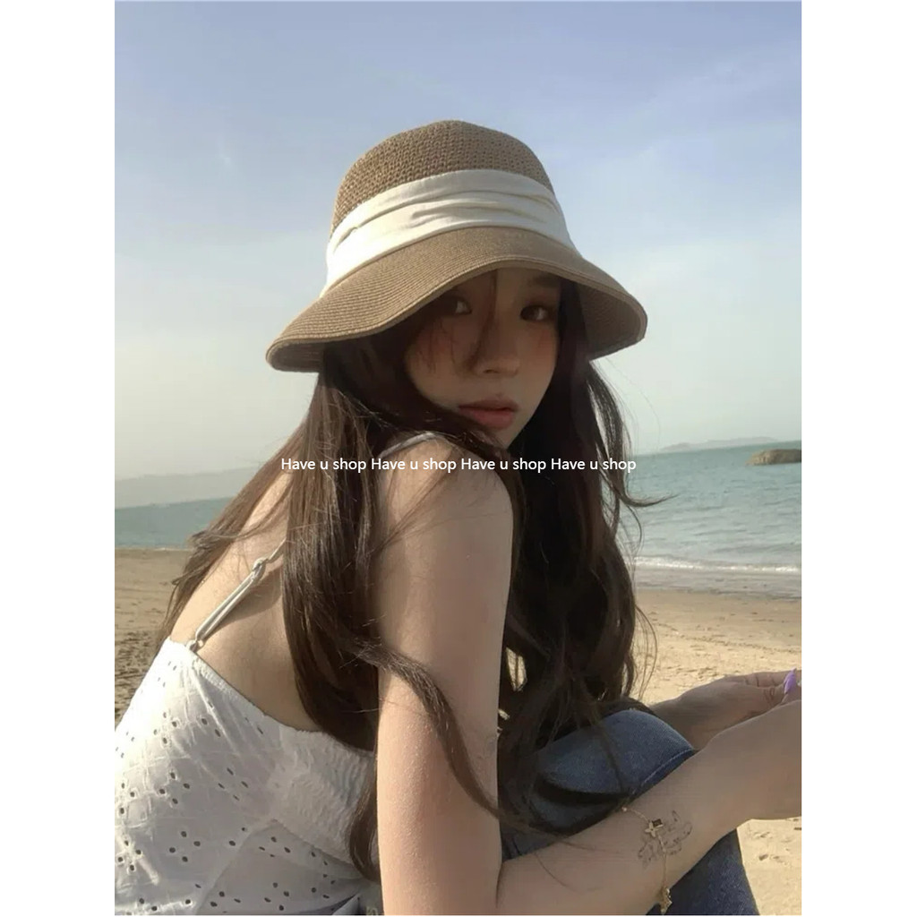 หมวกฟางกันแดดสำหรับฤดูร้อน เหมาะสำหรับการเดินทางและทุกกิจกรรมของผู้หญิง