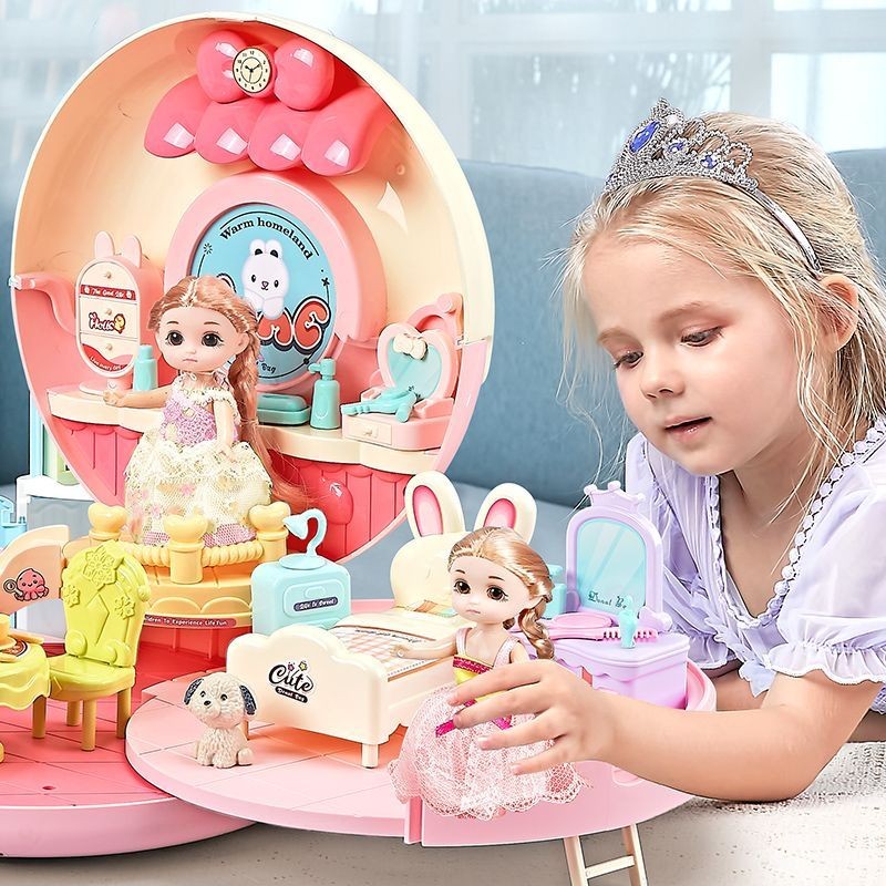 Toy Girls Playing House Princess Doll House Girls Little Girls 2025 ของขวัญวันเกิดเด็กใหม่ของ Castl