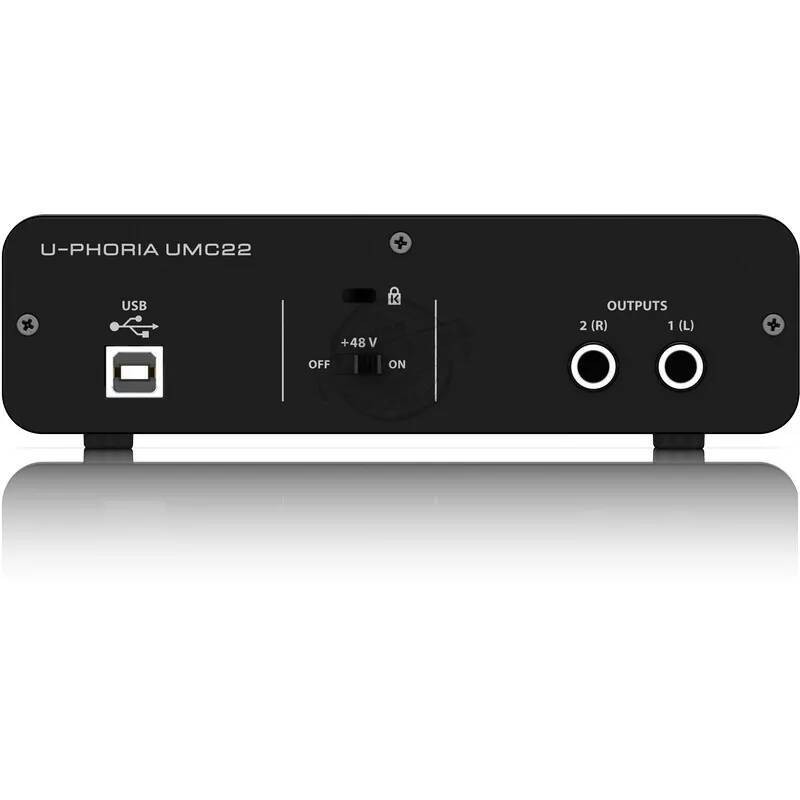 BEHRINGER UMC22/ UM2/UMC202HD ไมโครโฟนเครื่องขยายเสียงการบันทึกสดการ์ดเสียงภายนอกอินเทอร์เฟซเสียง US