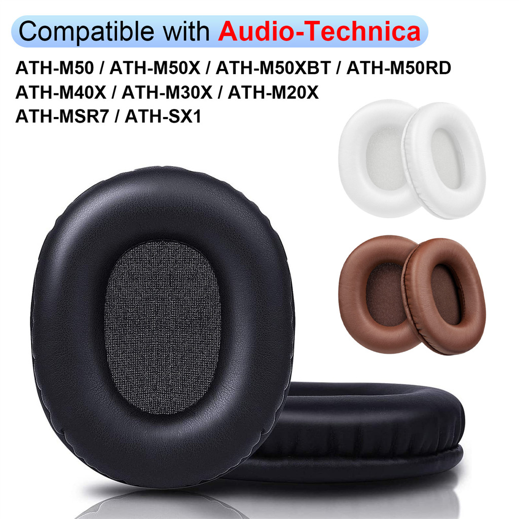 แผ่นรองหูฟังเบาะใช้งานร่วมกับ Audio-Technica ATH-M50 M50X M50XBT M50RD M40X M30X M20X MSR7 SX1 ชุดหู