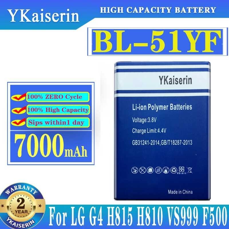 YKaiserin  7000mAh BL-51YF / BL-51YH แบตเตอรี่สำหรับ LG G4 H815 H818 H819 VS999 F500 S F500K F500L