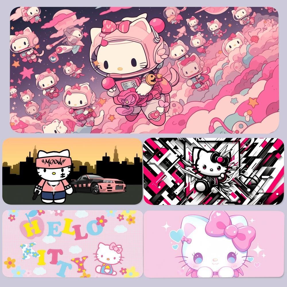 Hello kitty แผ่นรองเมาส์ 900x400 มม.แผ่นรองเมาส์อะนิเมะพรมตกแต่งโต๊ะโต๊ะ PC Gamer ตู้ Mousepad Gamers อุปกรณ์เสริมยาง