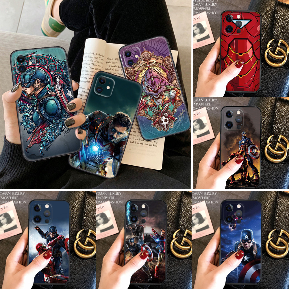 สําหรับ OPPO Reno 6Z 5G 7 4G 5 Lite 5K 5G 6 Pro Plus soft Case T68 Marvel Captain America Iron Man