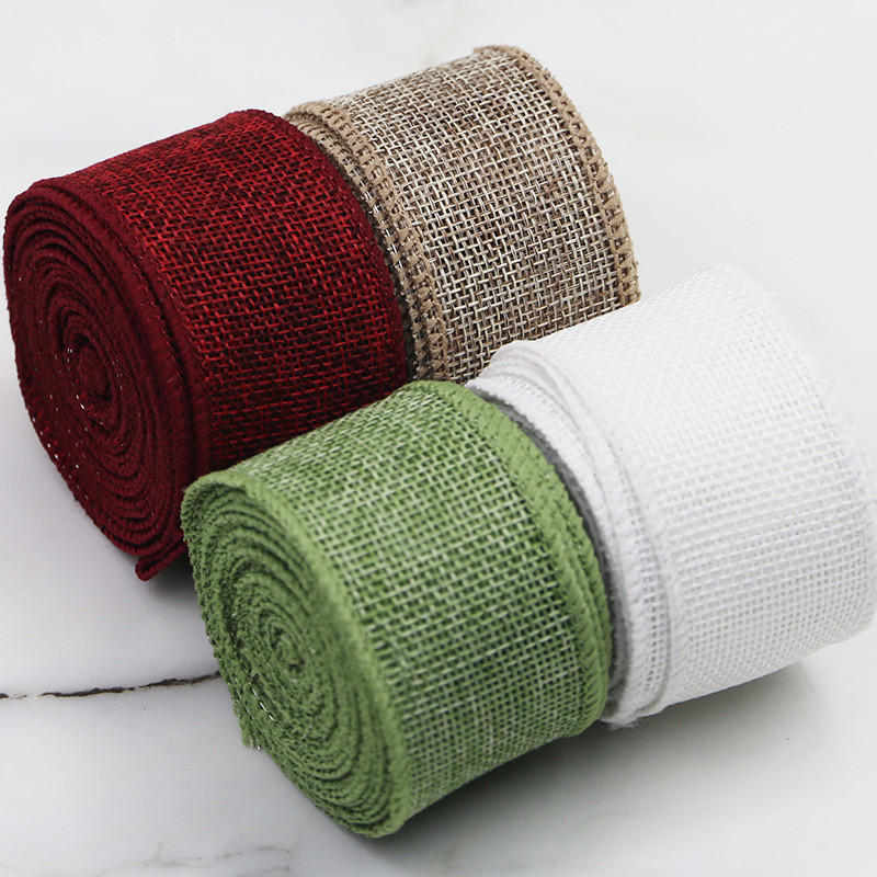 5เมตร/แพ็ค40มิลลิเมตรที่มีสีสันผ้าลินินริบบิ้นลวดขอบริบบิ้นทําดอกไม้โบว์กล่องของขวัญเค้กบรรจุภัณฑ์ริบบิ้น ราคา ถูกที่สุด ดีลบีเคเค แกลเลอรีภาพที่ 4