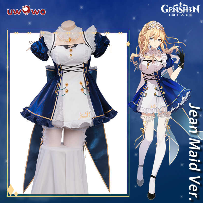 ชุดสุดท้าย UWOWO 7 Jean คอสเพลย์เกมแม่บ้าน Genshin ผลกระทบ Fan