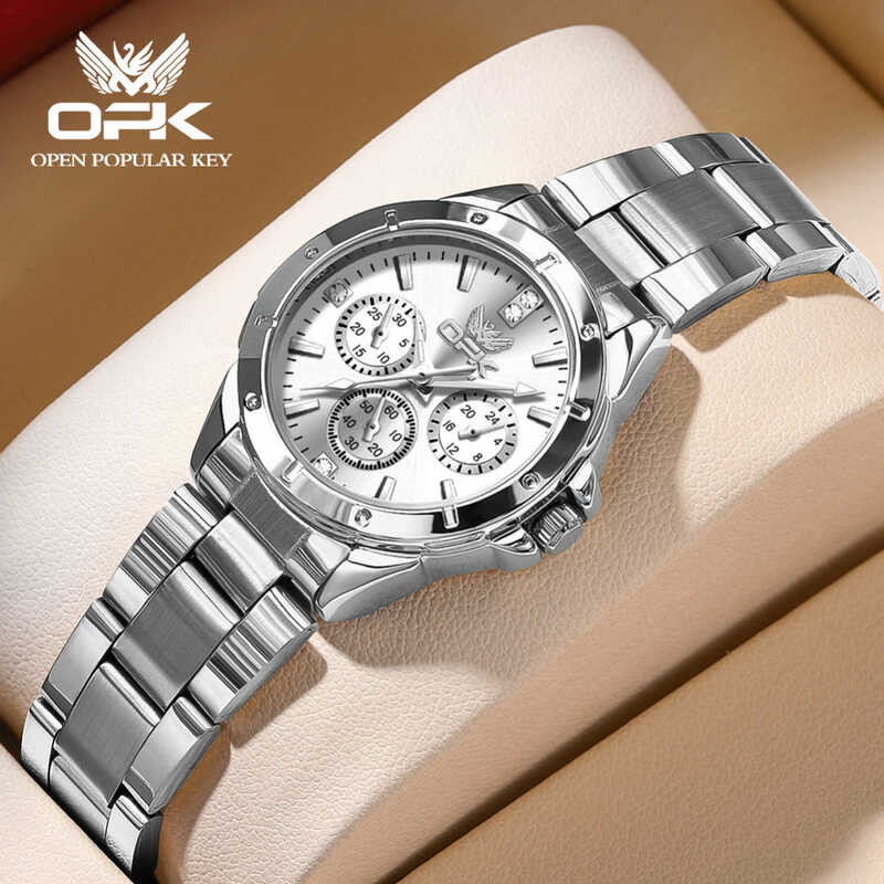 ❤ [100%ของแท้ ]Opk นาฬิกา ผู้หญิง กัน น้ำ ธุรกิจ สายสแตนเลส ใหม่ แฟชั่น ส่องสว่าง นาฬิกาข้อมือ