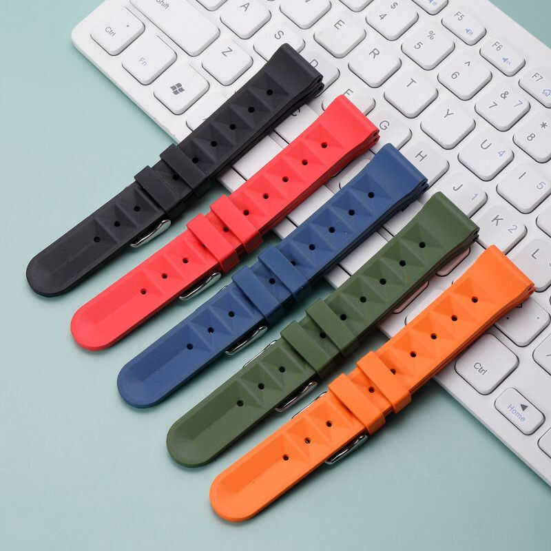 Watchband Rubber High Quality Silicone Watch Strap For Watch Soft Strap For Skx007 Skx00 Waterproof