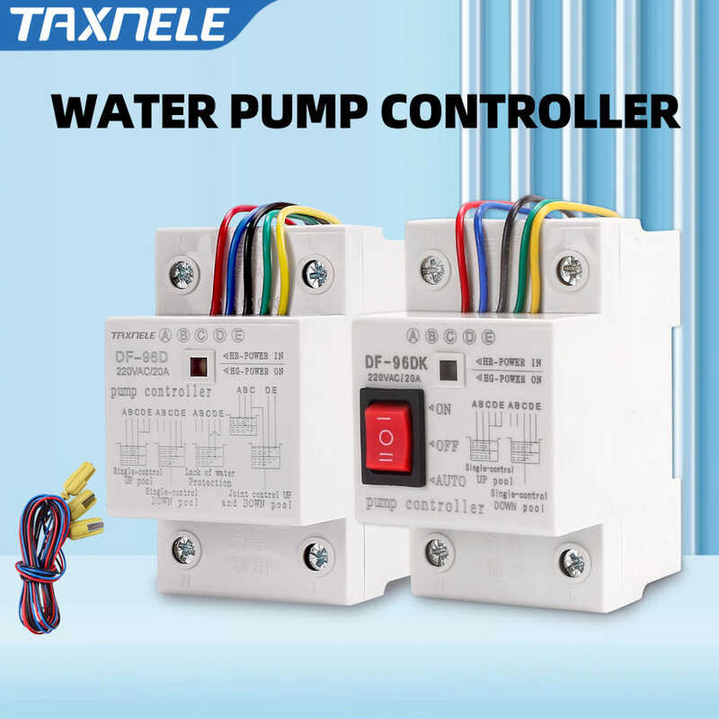 ❤ Df-96Dk Automatic Switch 20A 220V Tank Liquid Level Detection Sensor Water Pump Controller 2M