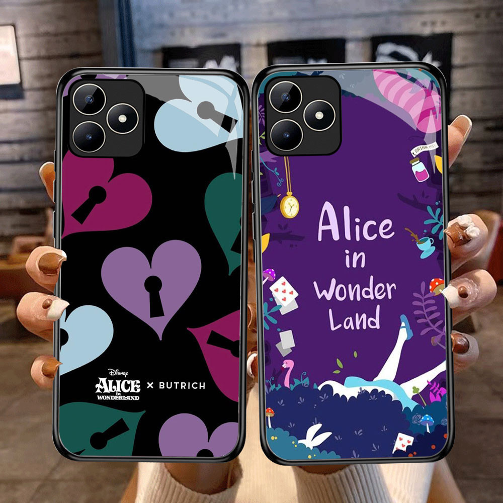 DF-94 Alice in Wonderland TPU HD Glass Casing สําหรับ Realme C53 C31 C35 GT 6 Narzo N53 50A Prime