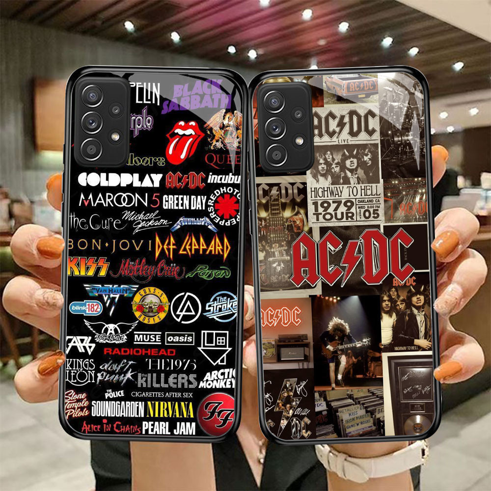 DF-92 Nirvana Queen AC DC TPU HD แก้วสําหรับ Samsung A52 A13 A33 A32 A72 A23 A53 A73 A52S A26 A56 A1