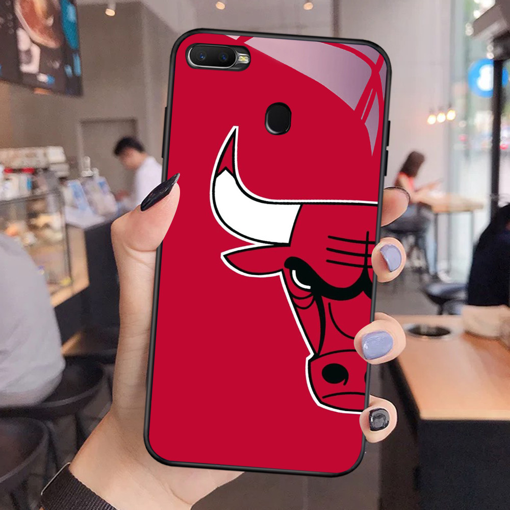NC-17 Chicago Bulls แก้วสําหรับ OPPO A7 A12 A12S A11K A5S F9 F7 F5 Realme 2 Pro