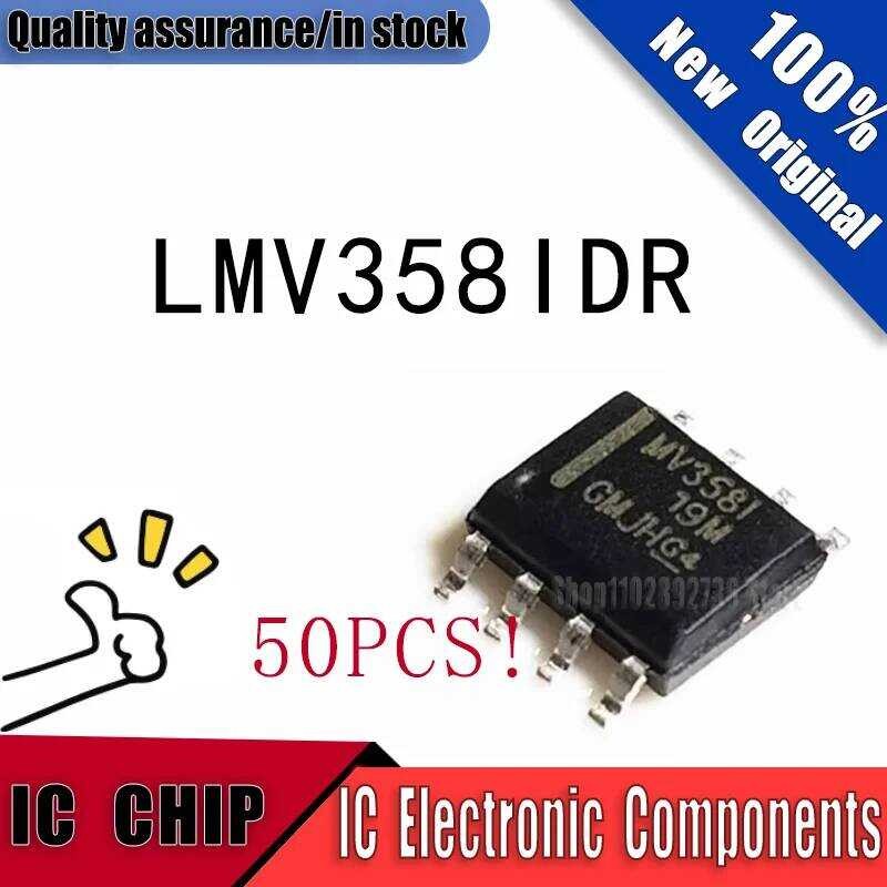 MV358I 50PCS LMV358 LMV358IDR SOP8 เครื่องขยายสัญญาณเอาต์พุตแบบรางต่อรางแรงดันต่ำในสต็อก ชิป IC