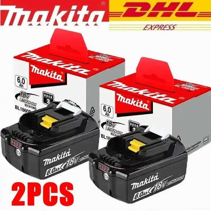 แท้ 100% 6Ah สำหรับ Makita 18V BL1860B BL1840 BL1830B BL1850B BL1850 BL1860 BL1815 แบตเตอรี่ลิเธียมท