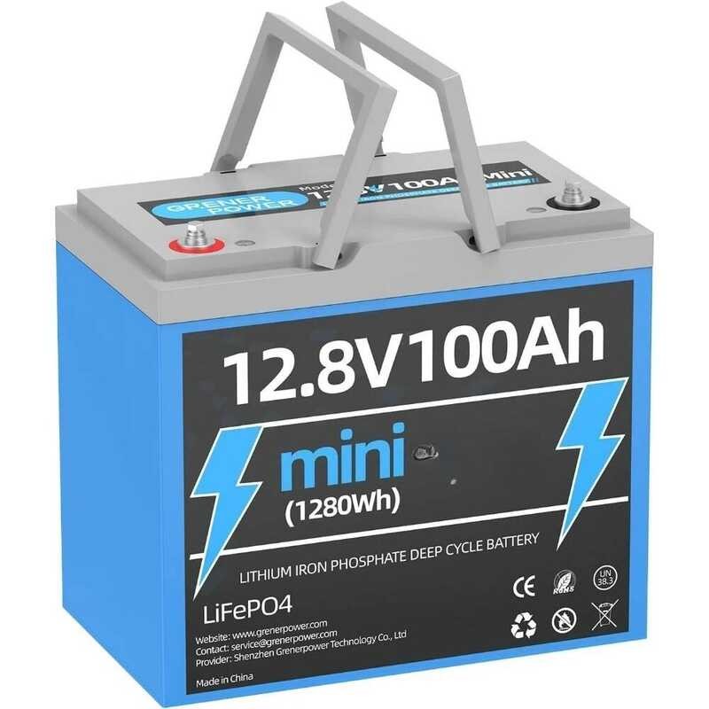 แบตเตอรี่ลิเธียมไอออน LiFePO4 ขนาดเล็ก 12V100Ah 100A BMS 12.8V 100AH Lifepo4 แบตเตอรี่สำหรับการใช้งา