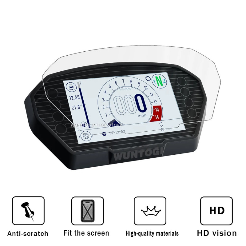 รถจักรยานยนต์ Scratch Cluster หน้าจอ HD เครื่องมือป้องกันฟิล์มสําหรับ Street Triple 765 RS / Moto2 2