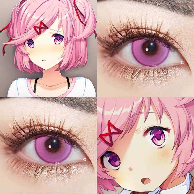 Heartbeat Literature Department Natsuki cos เครื่องสําอางนักเรียน ddlc Aurora สีม่วงสีชมพู Nebula Si