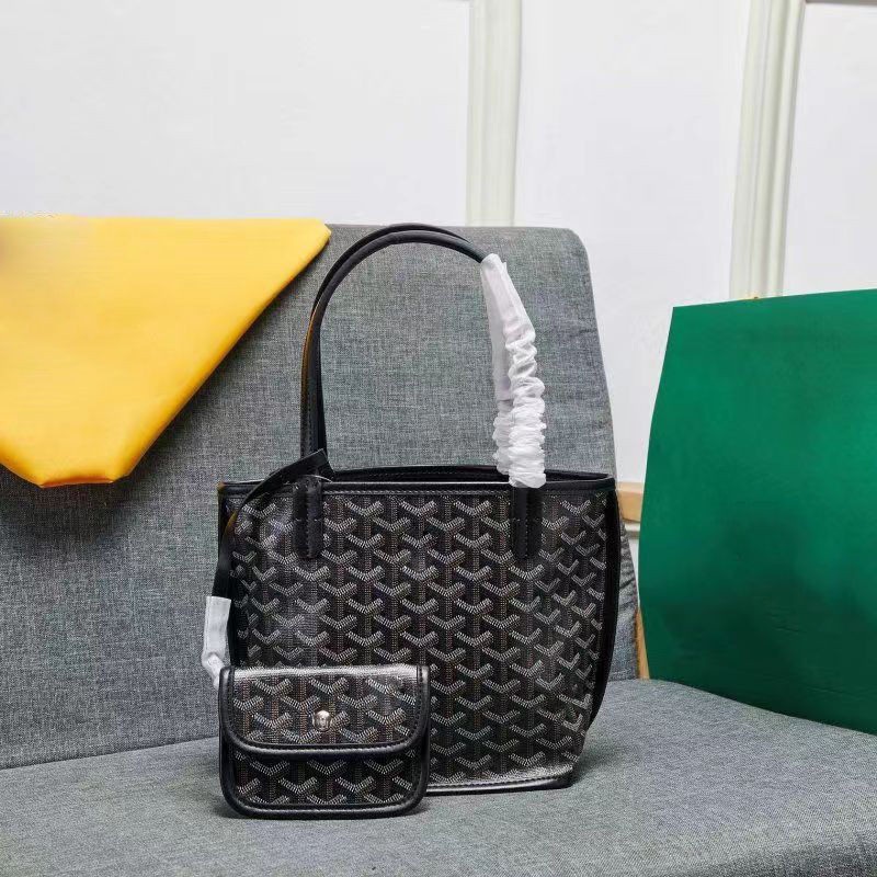 Goyard กระเป๋าช้อปปิ้งสองด้านมินิดอกไม้ขนาดเล็กแฟชั่นไหล่มือปรับปรุงดูกระเป๋ามัมมี่ Tote