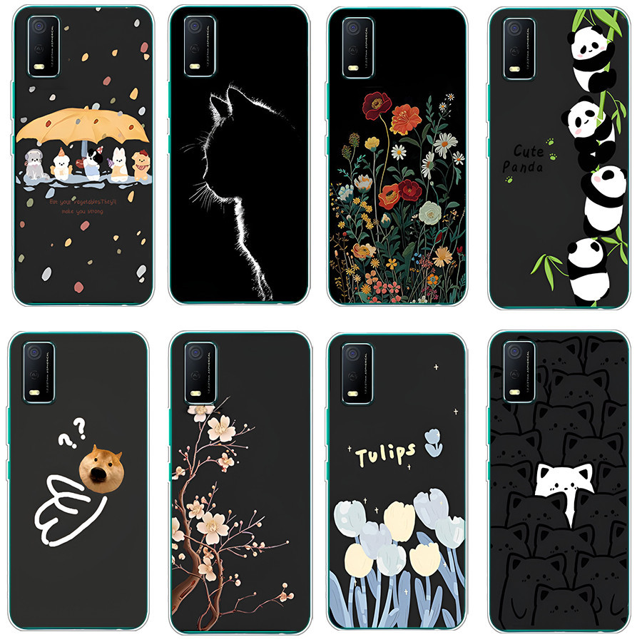 ปลอกสําหรับ vivo y3s 2021 Soft Case TPU Print Phone Cover