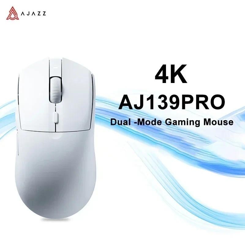 Ajazz AJ139 Pro PAW3395 เมาส ์ ไร ้ สายสําหรับเล ่ นเกม 4K 26000DPI 65g 2.4G USB FPS Gamer PC Profe