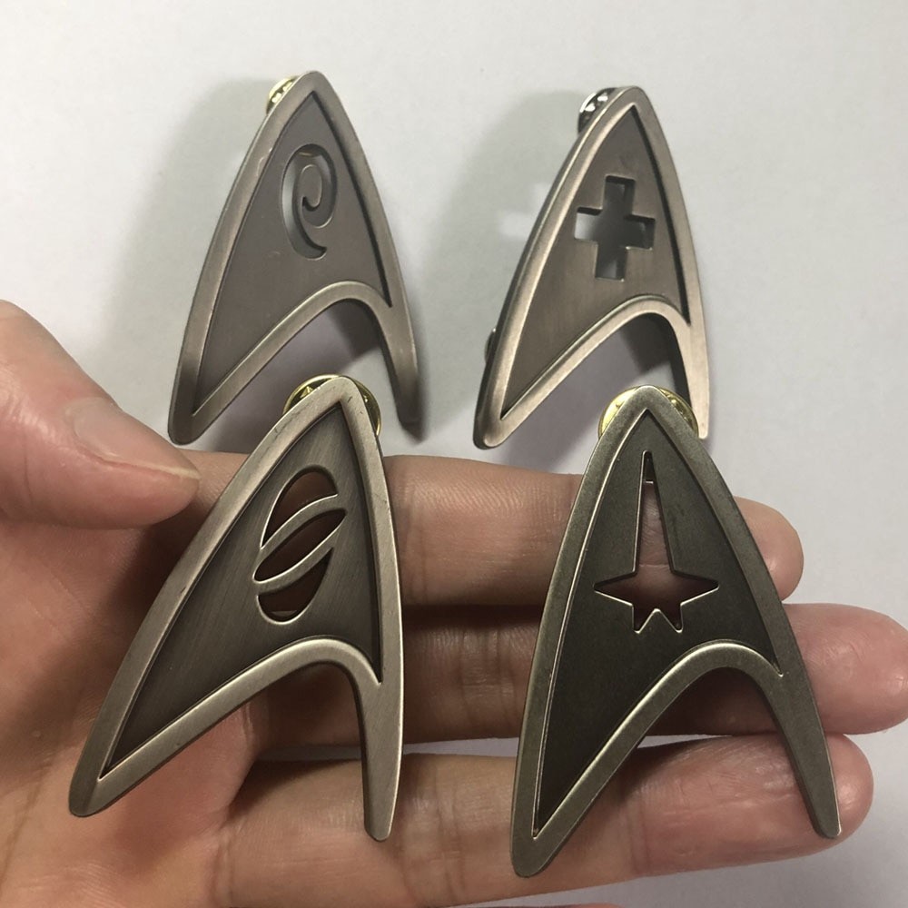 Star คอสเพลย์ Trek Command Division Badge Starfleet Pins วิทยาศาสตร์วิศวกรรมทางการแพทย์โลหะเข็มกลัดอ