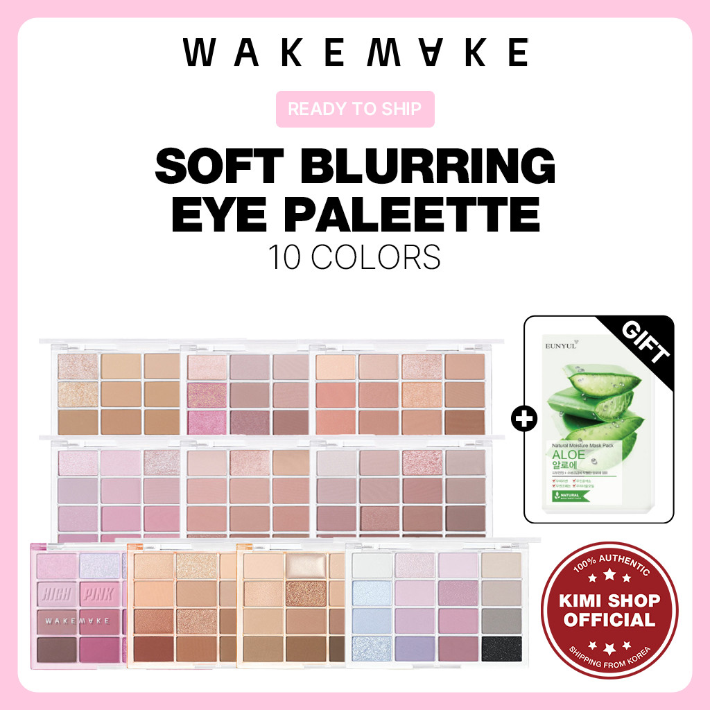 [WAKEMAKE]สีใหม่Soft Blurring Eyeshadow Palette 20สี พาเลตต์อายแชโดว์ / เมคอัพตาเกาหลียอดนิยม