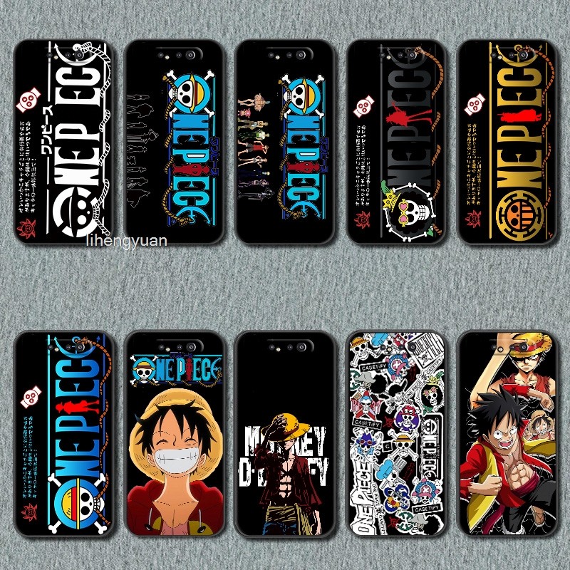 เคส One Piece Samsung A80 สีดําซิลิโคนอ่อนนุ่มอะนิเมะเทรนด์ปกดีไซน์ใหม่เคสโทรศัพท์ยอดนิยม