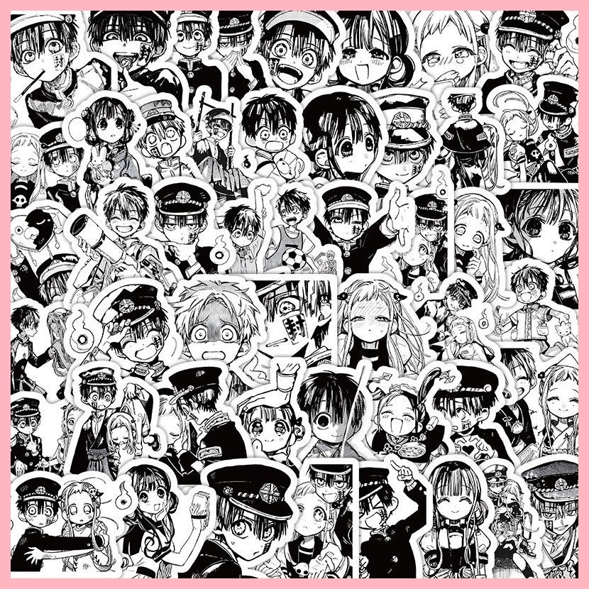 [GUYN] สติ๊กเกอร์สติ๊กเกอร์-bound Hanako-kun (100 แผ่น) Yugi Amane Black White Ground-bound Teenager