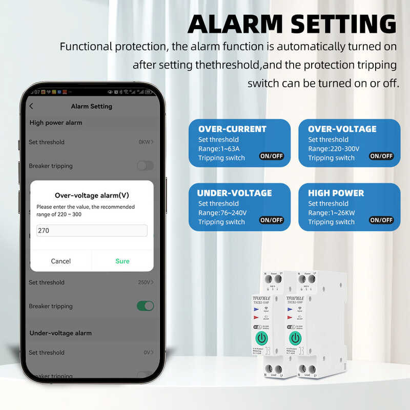 ❤ สมาร์ทไลฟ์ TUYA Wifi MCB เบรกเกอร์ 1-63A