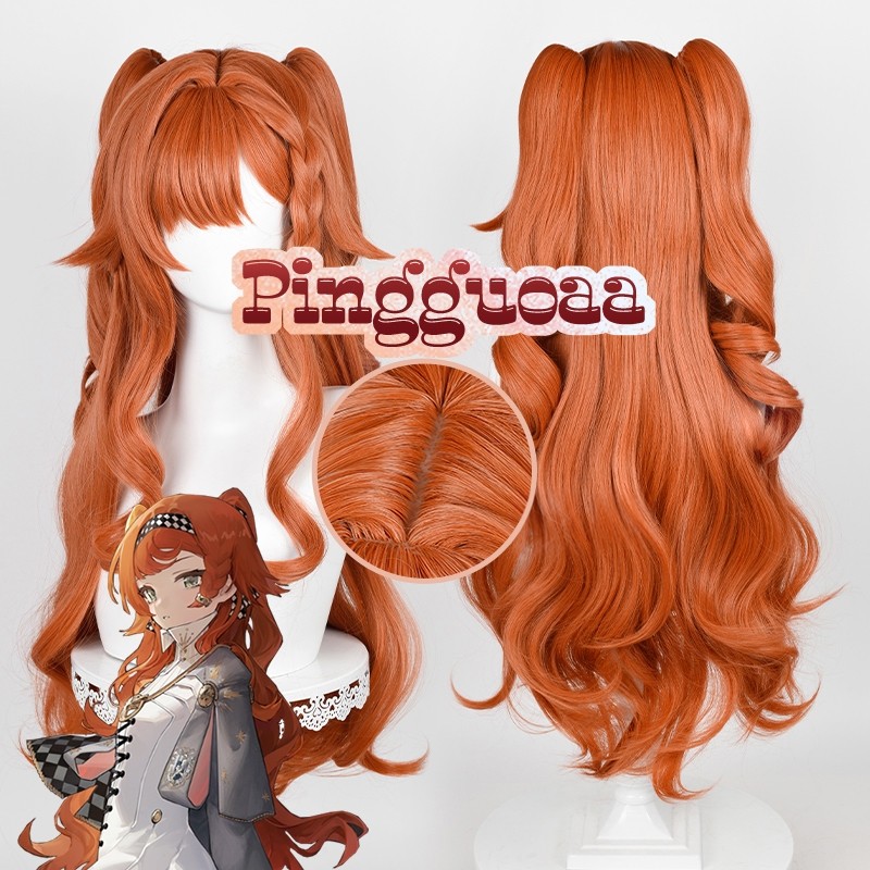 【Manmei】Reverse:1999 Sonetto Cosplay Wig 78cm Long Orange Brown Hair Heat Resistant Synthetic Wigs