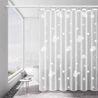 130ก/㎡กันน้ําโรคราน้ําค้างหนาม่านอาบน้ํา พรุ่งนี้ ผ้าม่านห้อ…