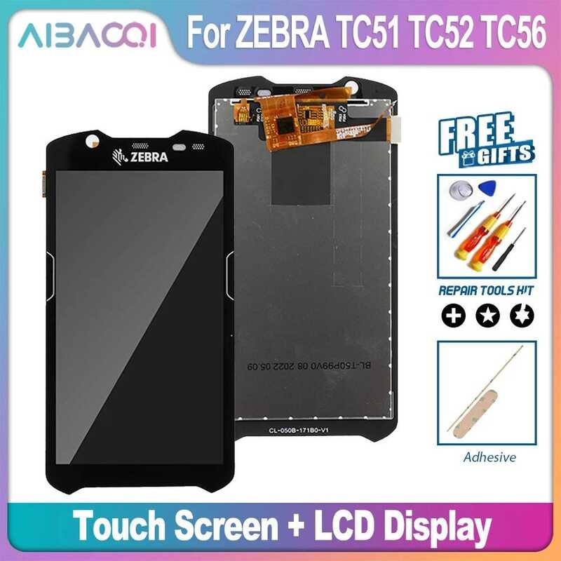 ▥ Aibaoqi ใหม่สําหรับ ZEBRA Tc51 Tc52 Tc56 หน้าจอสัมผัส + จอแสดงผล LCD เปลี่ยน