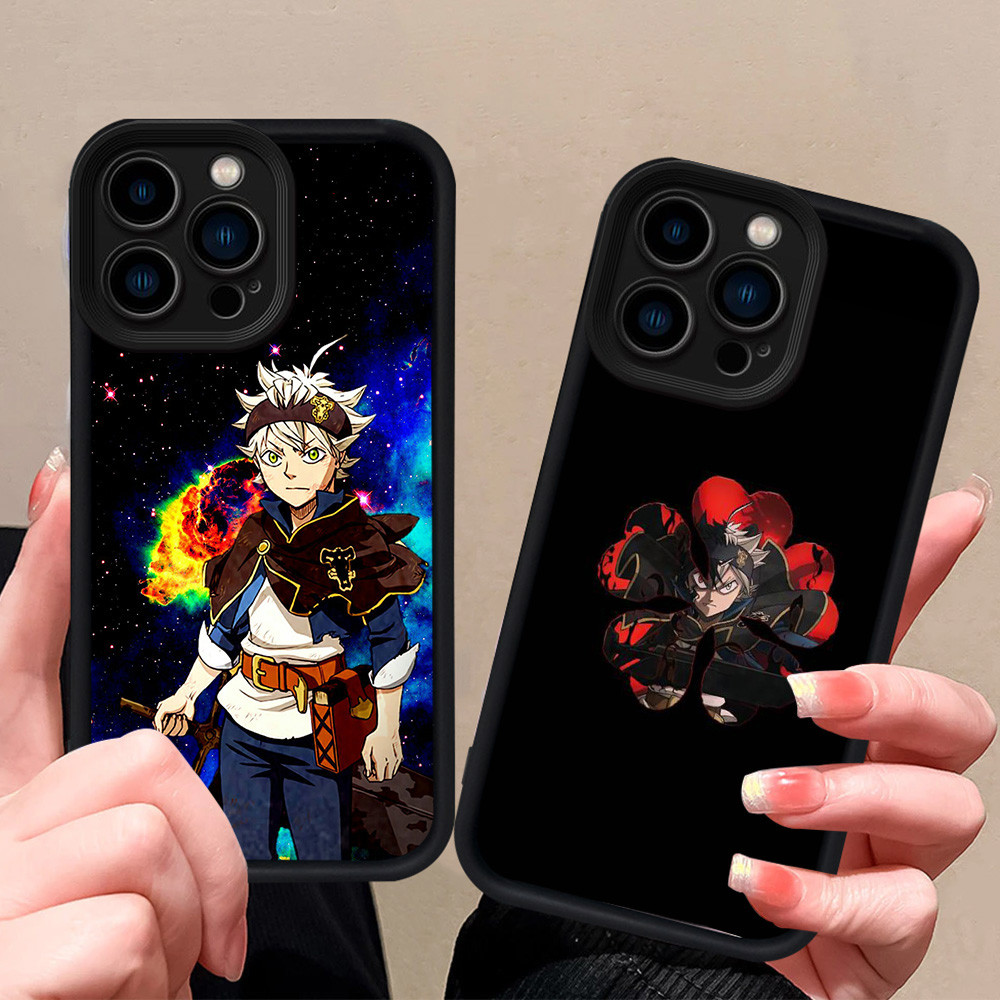 R98 Black Clover เคส iPhone 16 15 XR XS X Plus Pro Max