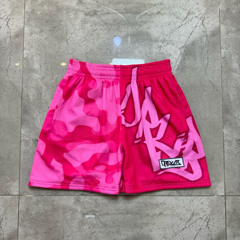 สีชมพู CAMO | กางเกงขาสั้นตาข่าย DRILAB