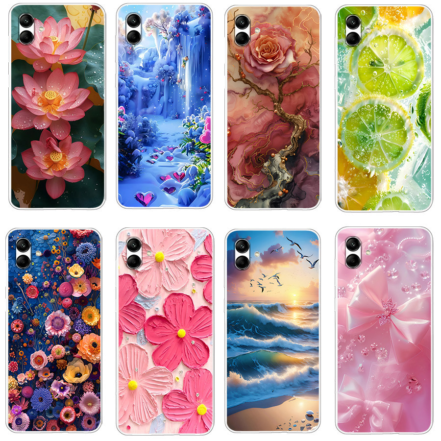 เคสสําหรับ Samsung galaxy A04 4G/M13 5G เคสซิลิโคนแบบนุ่ม TPU พิมพ์ฝาครอบโทรศัพท์