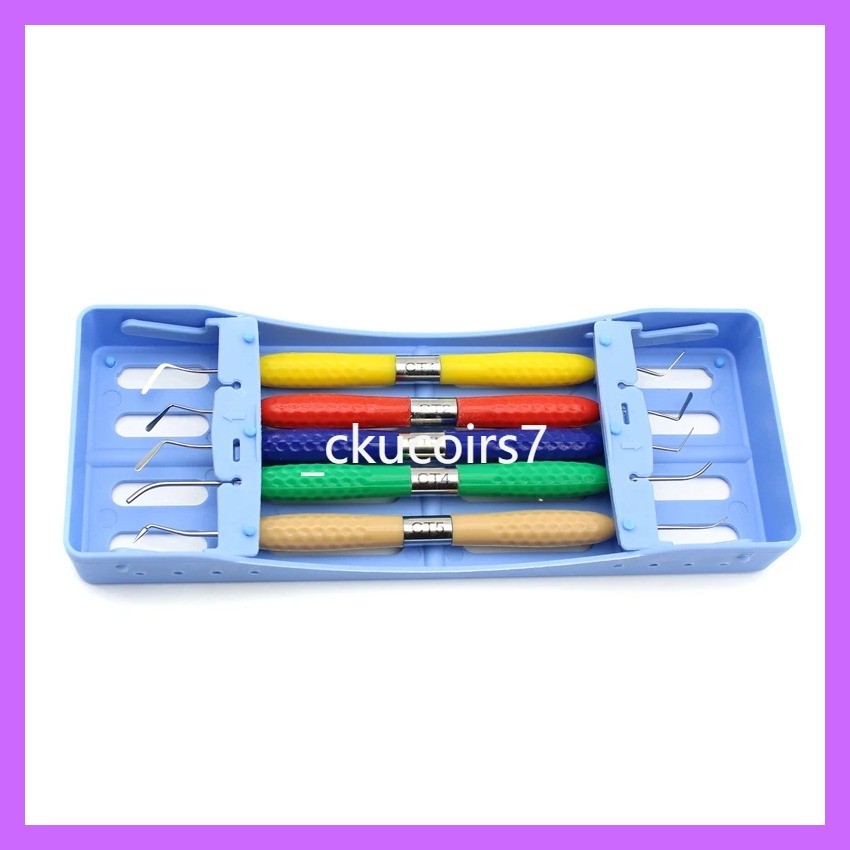 tk ขายร้อน  5pcs/set Dental Resin Spatula Kit Silicone Handle Composite Resin Filling Spatula denta