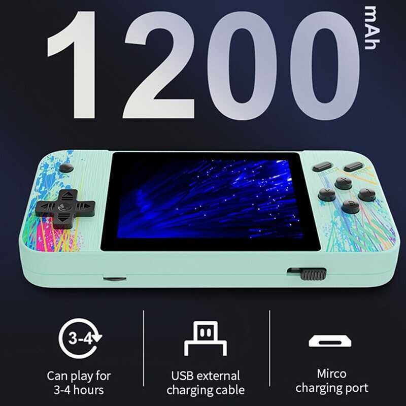 G3 々 Portable Retro Arcade Gamepad 800 Classic Games 3.5Inch Screen Handheld Game Console Two-Pe